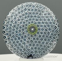 Paperweight FLOWER in white and orange